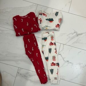Festive Red and White Toddler Pajama Set